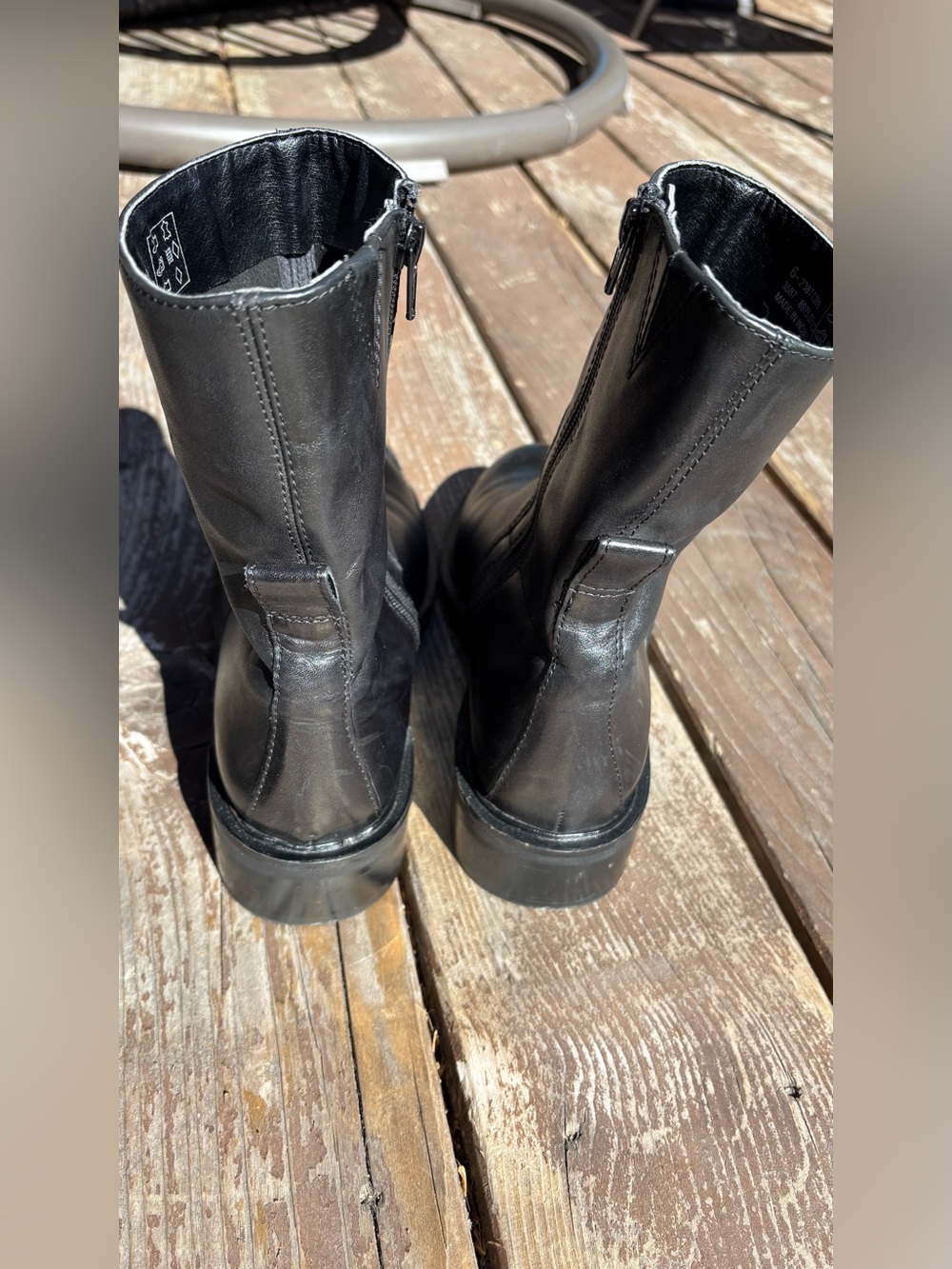 Marks & Spencer Black Leather Ankle Zip Boots